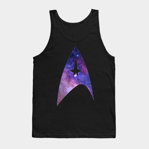 Starfleet Space Glitter Tank Top by Sarahstardust71